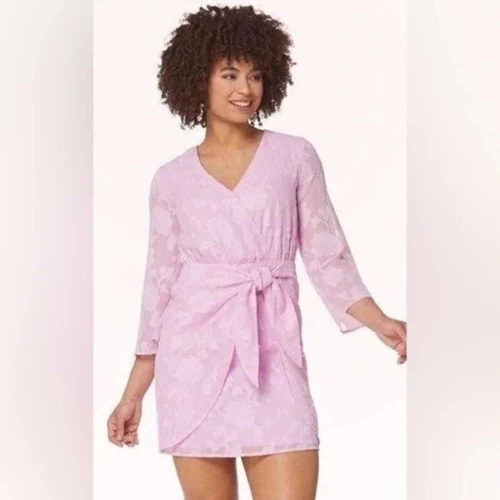 Cato | Orchid Tie Floral Dress Various Sizes Available